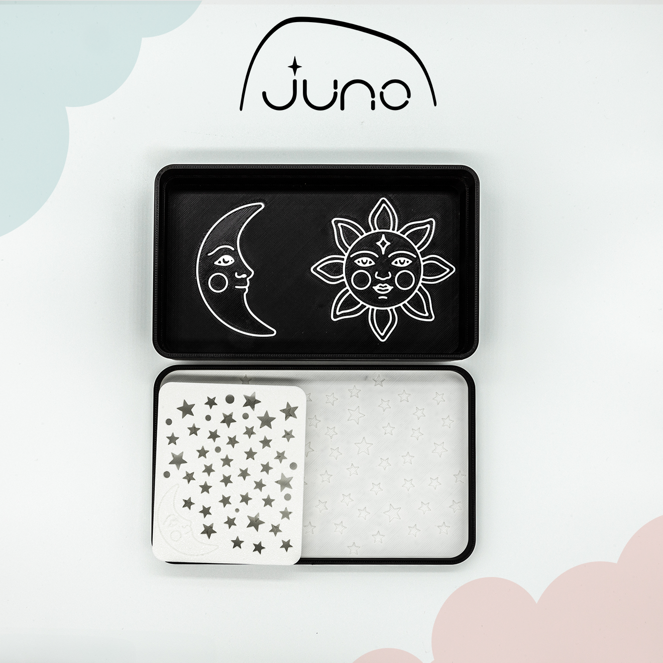 Celestial Cornstarch Container, Cornstarch tray, Dust Box, Jewelry box, Box, 3d printed