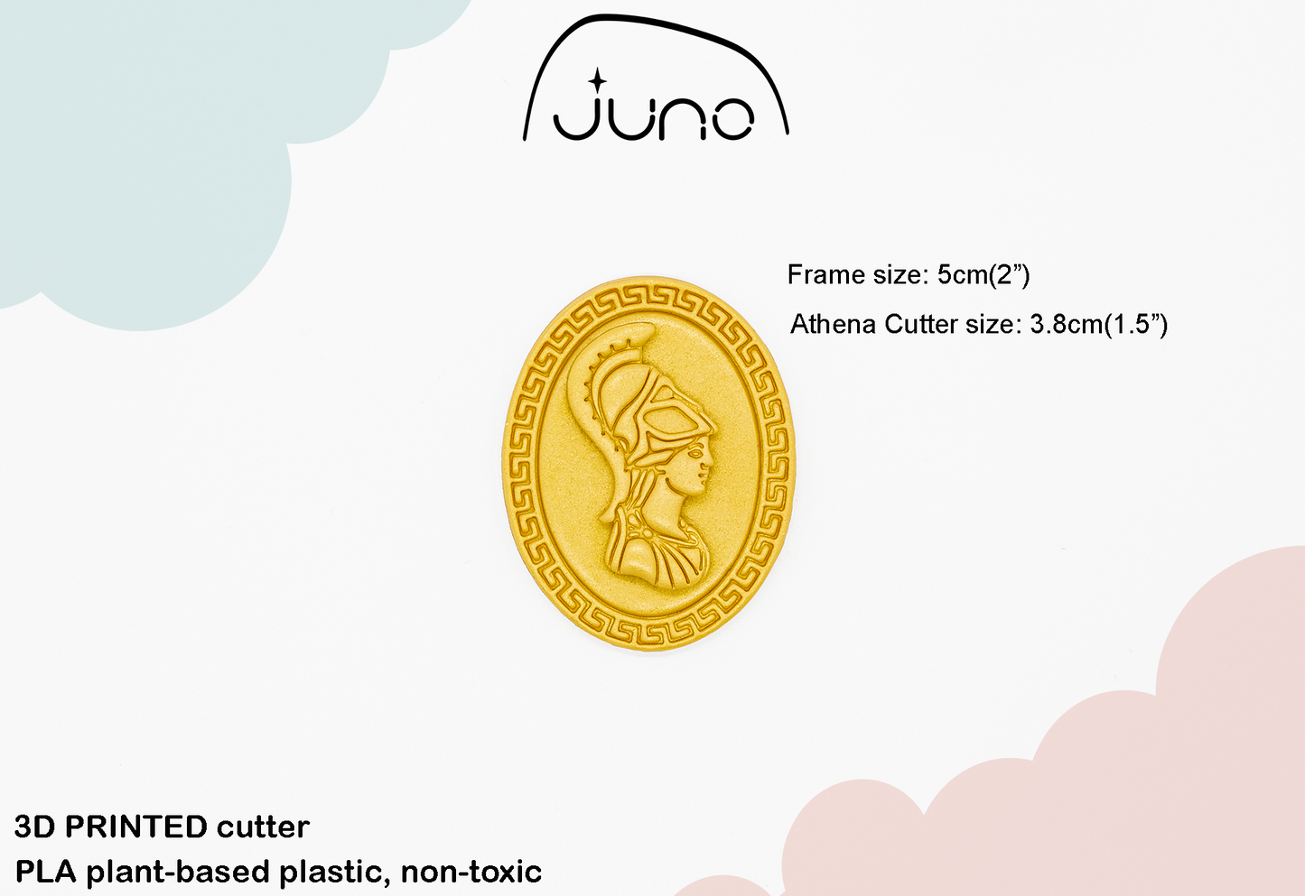 Athena Ares (Mars) Bust, Ancient Greece, Greek Mythology Printed Clay, Polymer Clay, Cookie Cutter