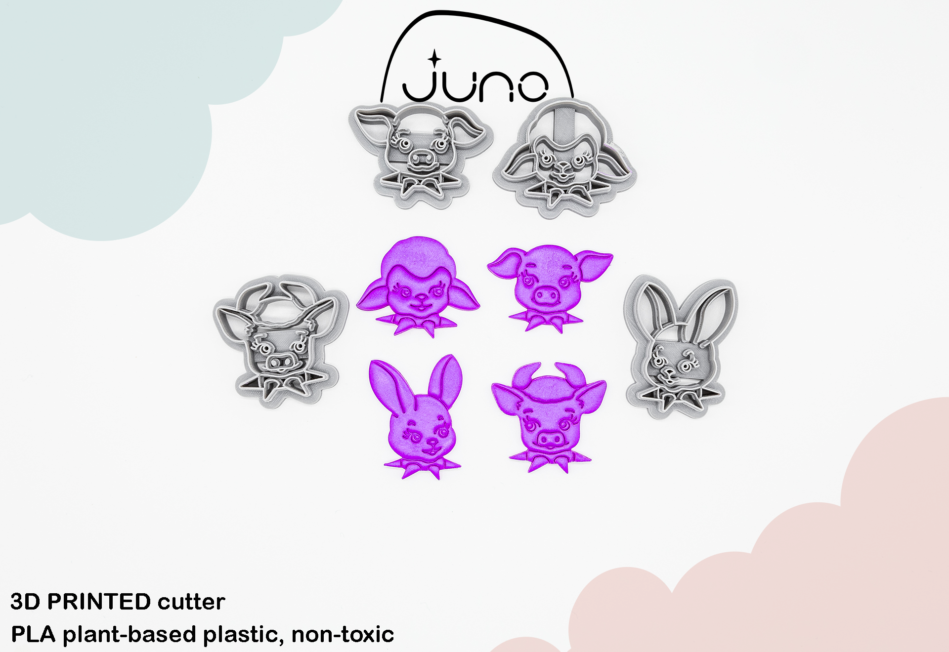 Bluebubble 'Cows Go Moo' Stud Earrings - Funky Farm Animal Kitsch Novelty Jewelry