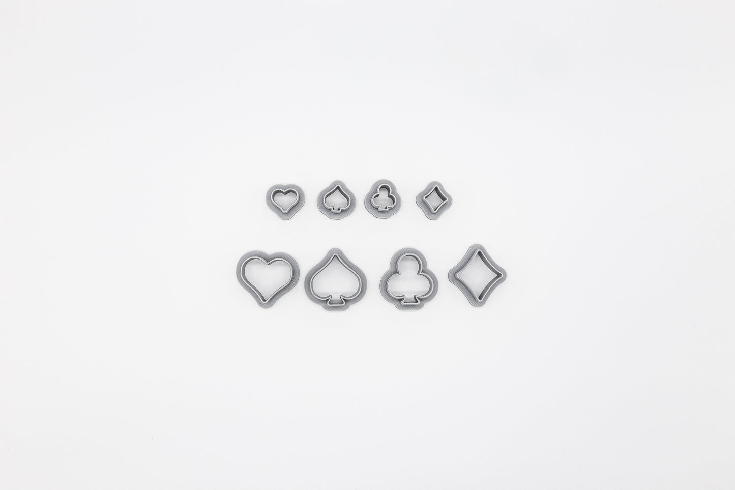 Playing Cards Symbols Set Printed Clay, Polymer Clay, Cookie Cutter