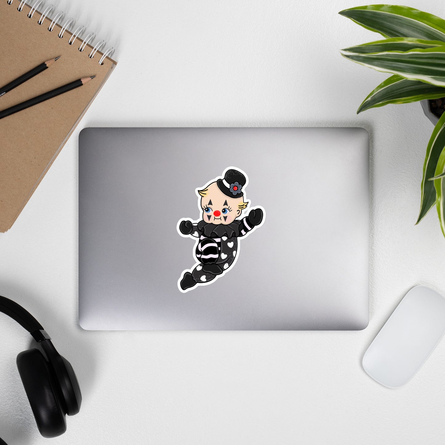 Bubble-free stickers | Dark Vintage Doll Clown