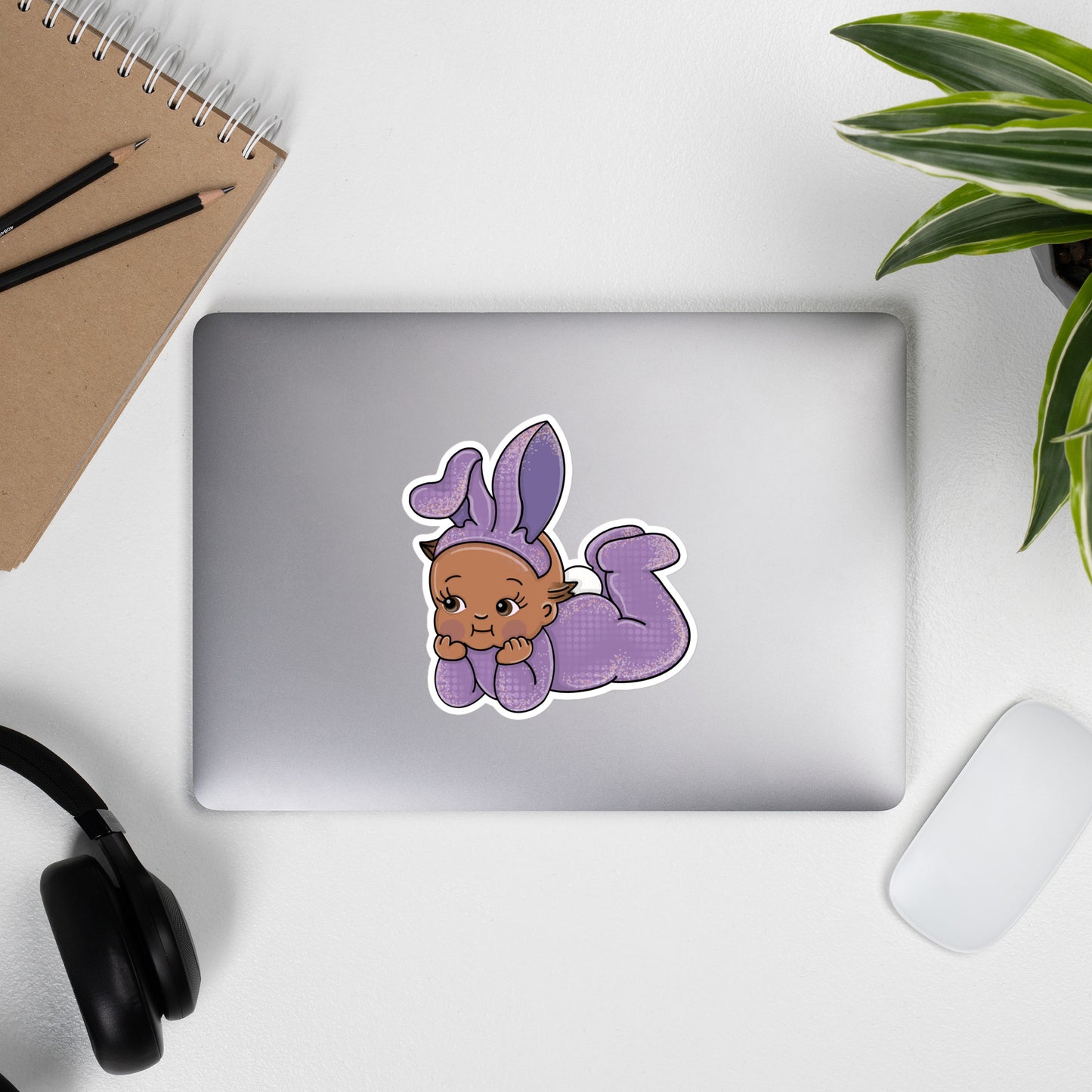 Bubble-free stickers | Vintage Doll Cute Bunny