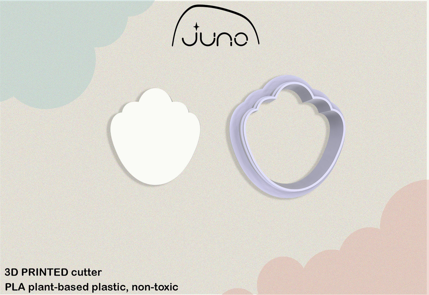 Deco Shape Botanical Printed Clay, Polymer Clay, Cookie Cutter