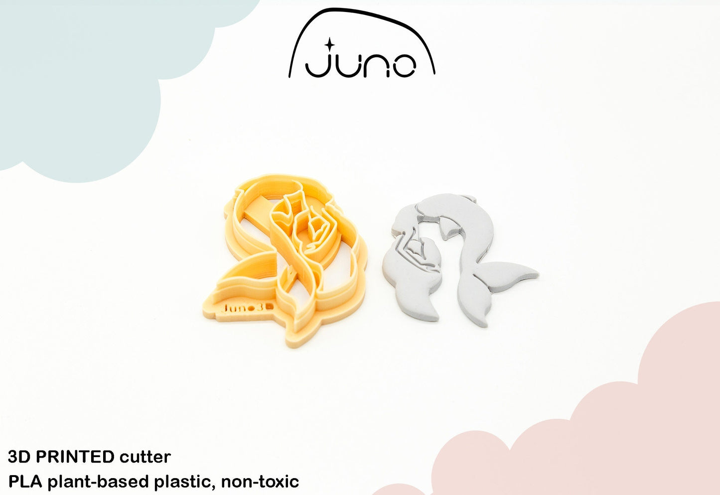 Mermaid, Women Empowerment, Girl power, Woman Body Printed Clay, Polymer Clay, Cookie Cutter