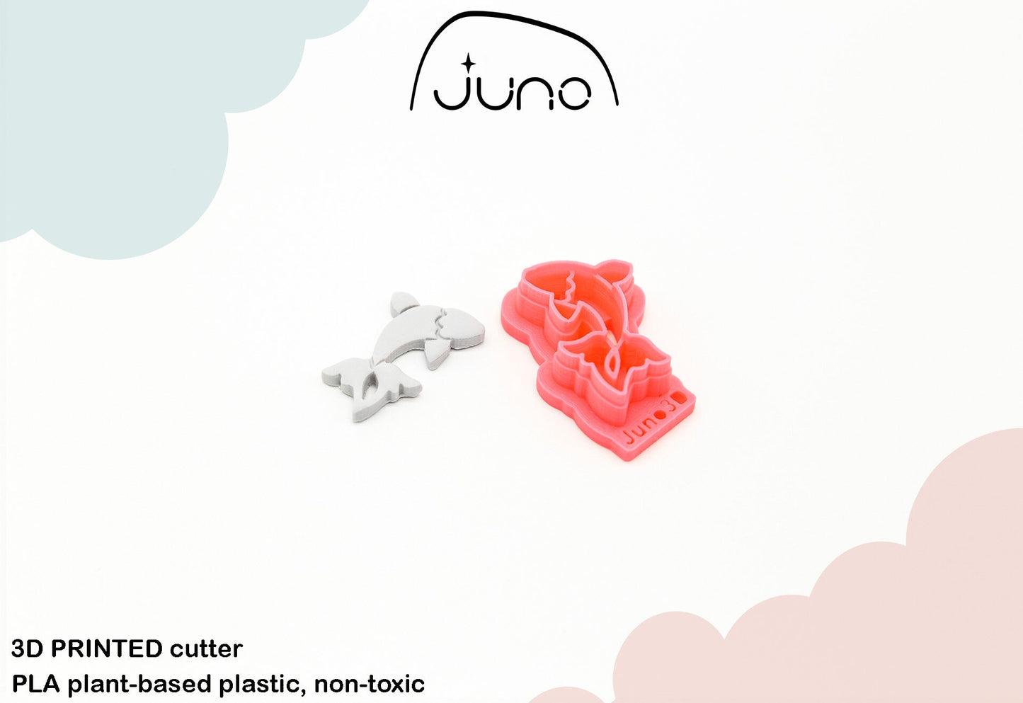 Koi Fish Printed Clay, Polymer Clay, Cookie Cutter