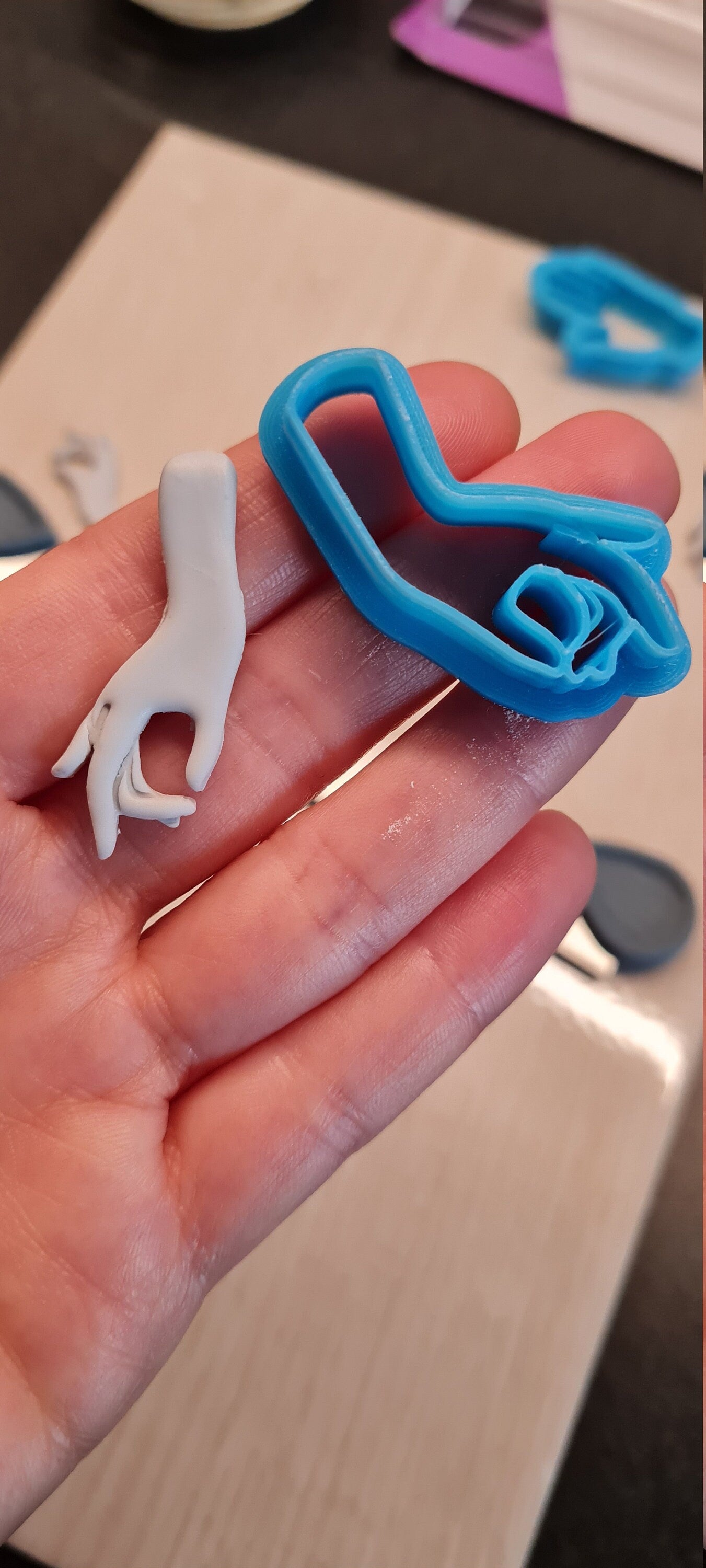 Cosmic Yoga Hands with Celestial Ornaments Printed Clay, Polymer Clay, Cookie Cutter