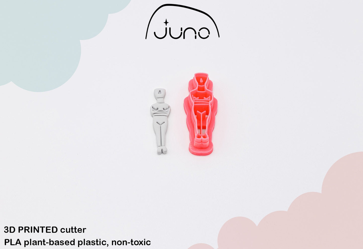 Cycladic Goddess Women Empowerment, Girl power, Woman Body Printed Clay, Polymer Clay, Cookie Cutter