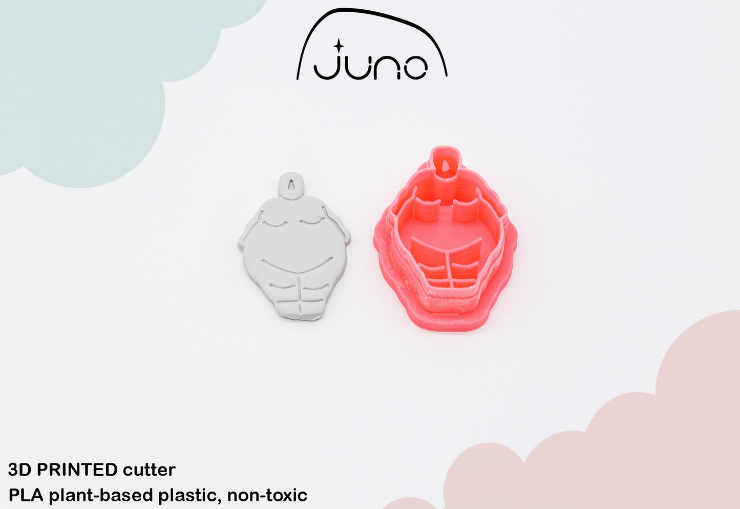 Body Positive Women Empowerment, Girl power, Woman Body Printed Clay, Polymer Clay, Cookie Cutter