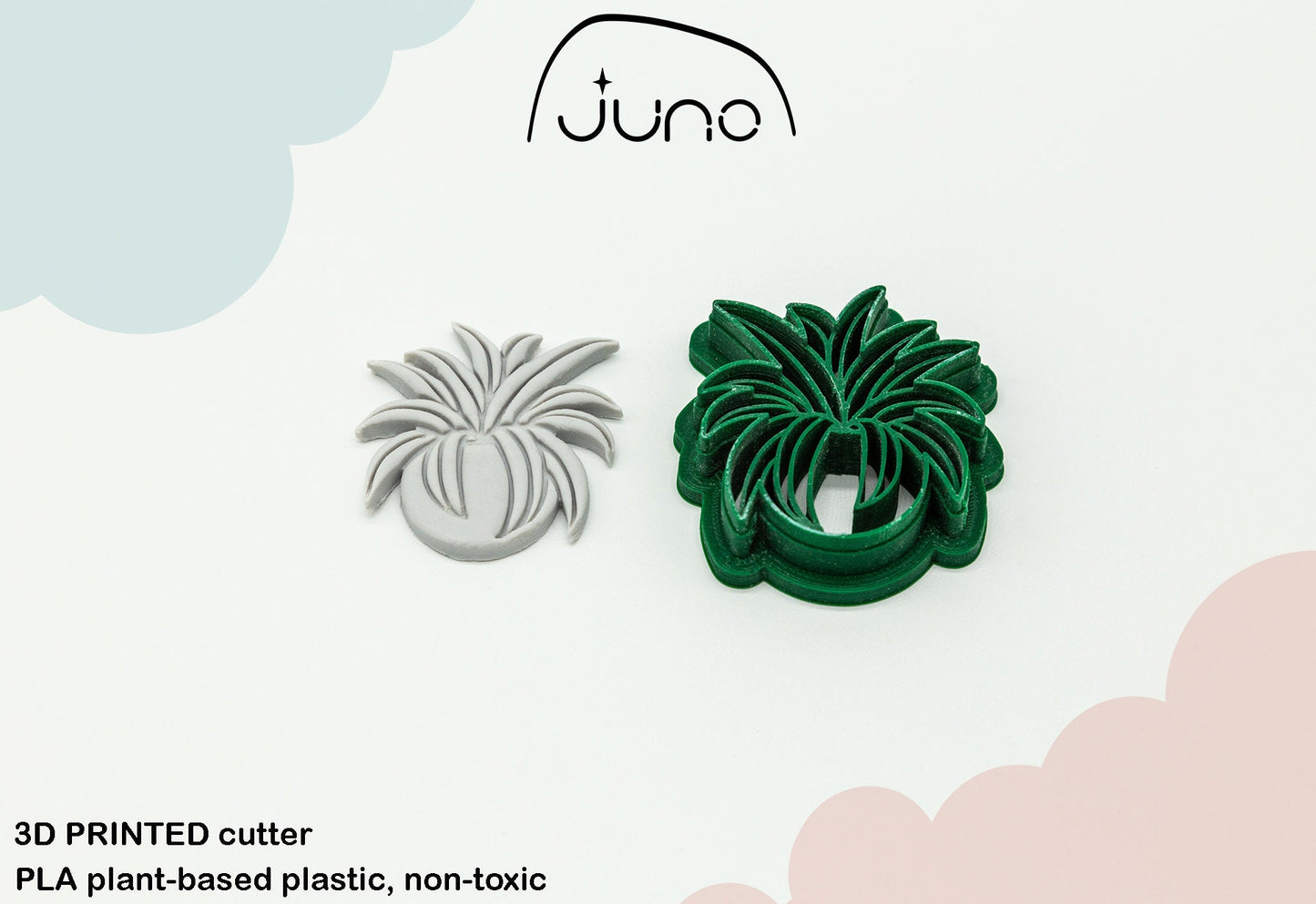 Spider House Plant Printed Clay, Polymer Clay, Cookie Cutter