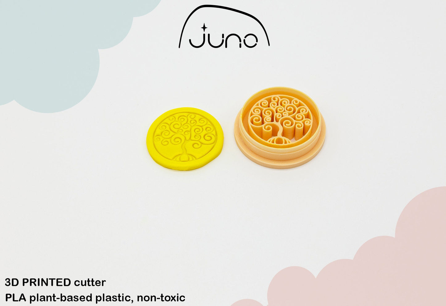 Esoteric Tree of Life , Printed Clay, Polymer Clay, Cookie Cutter