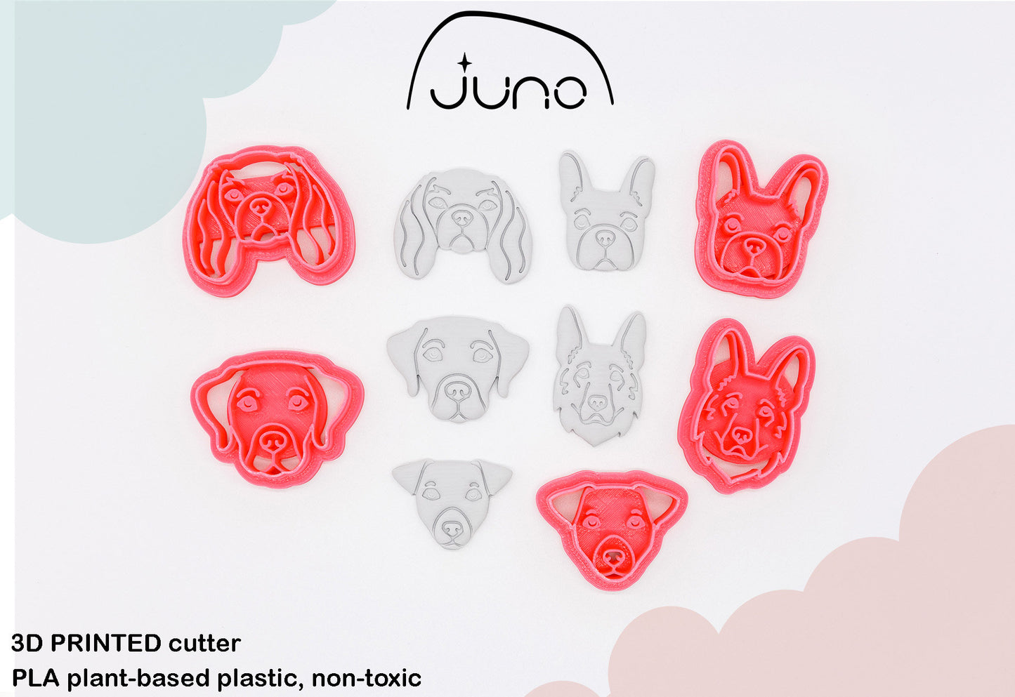 Corgi Face, Dog cutters, Printed Clay, Polymer Clay, Cookie Cutter