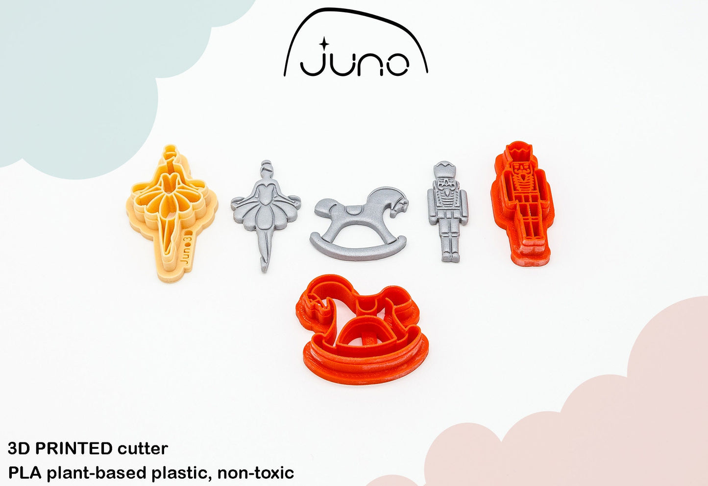 Nutcracker, Christmas, Ballet Printed Clay, Polymer Clay, Cookie Cutter