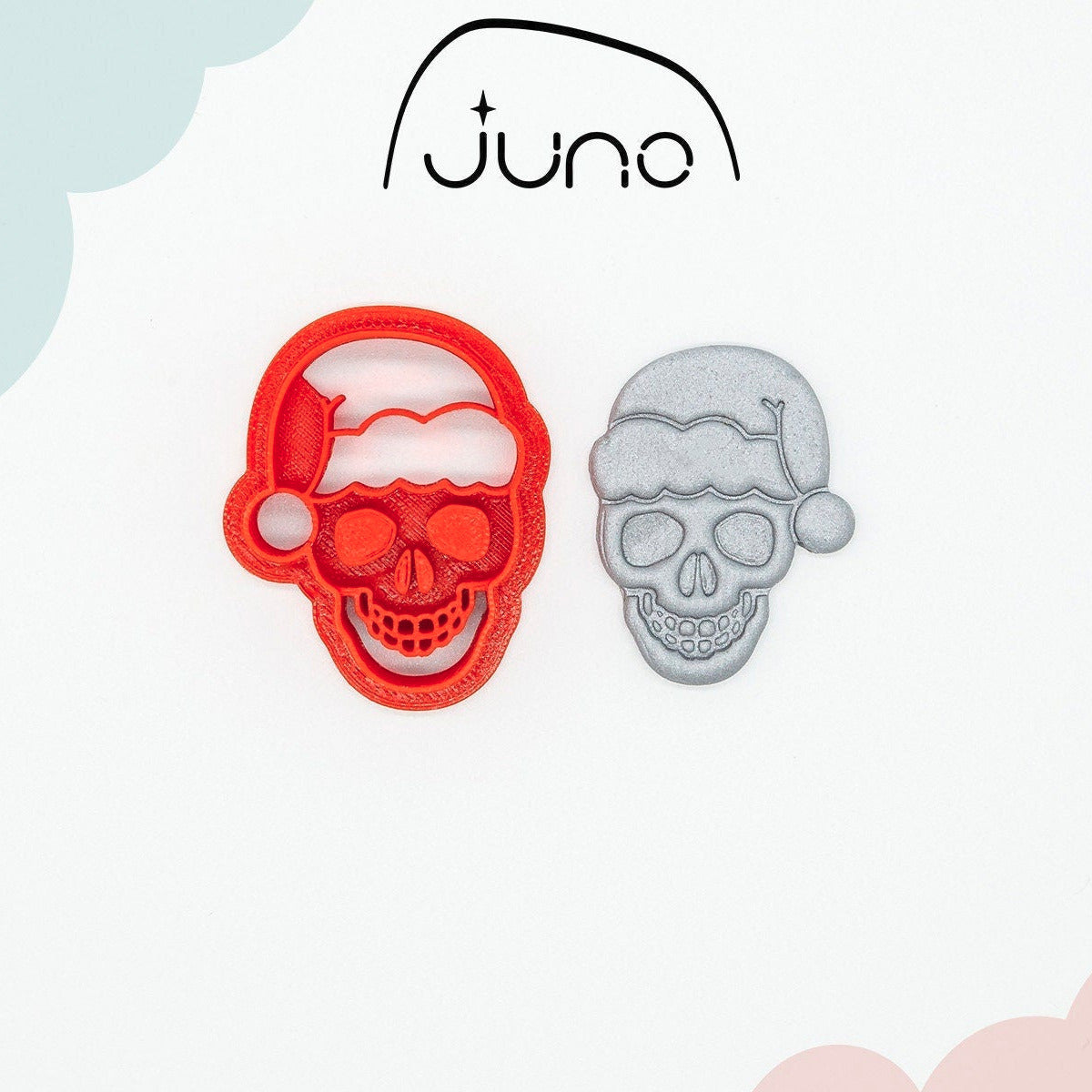 STL | Spooky X-MAS, Santa Skull, Gothic, Scary Christmas Ornament