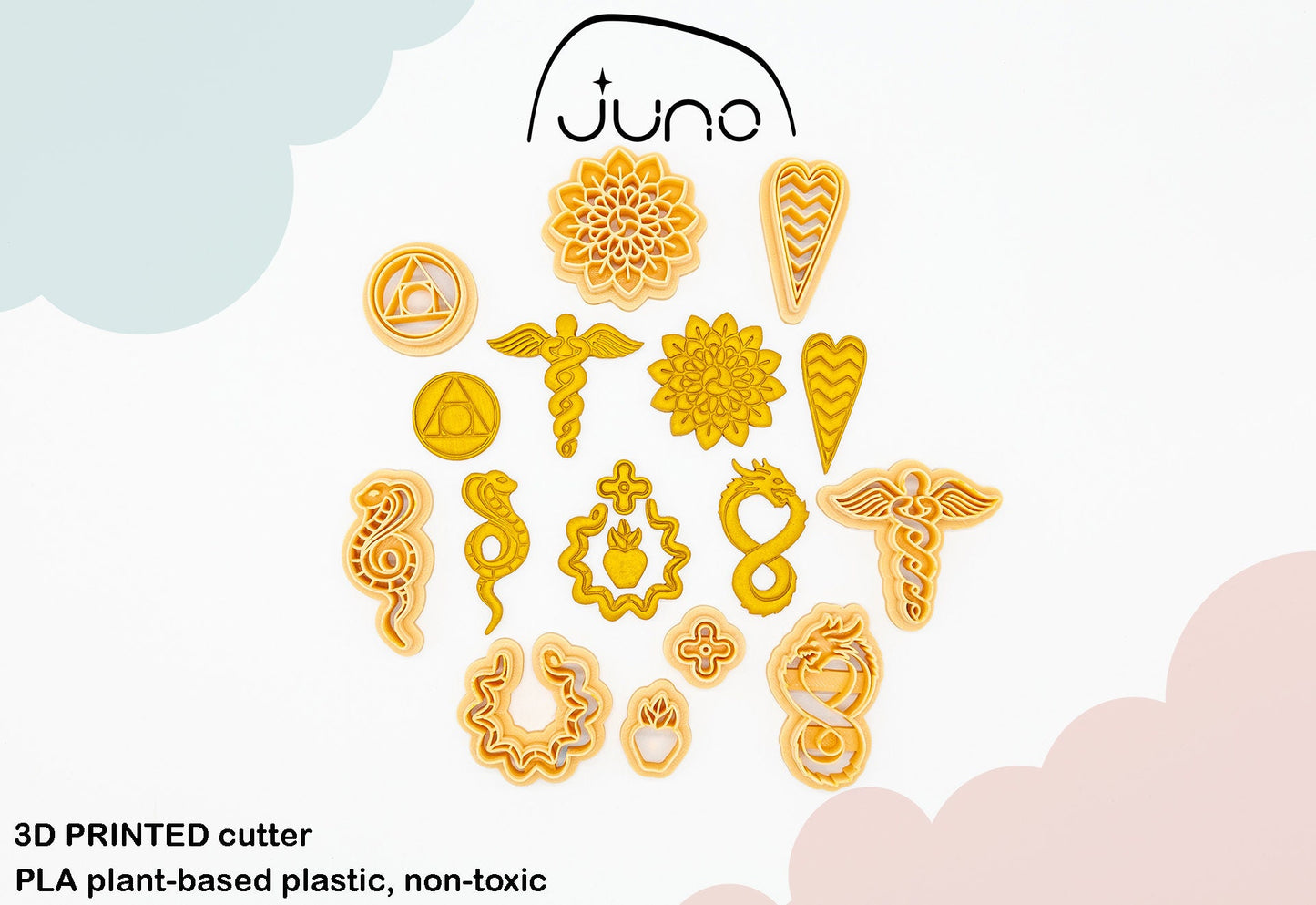 Hermetic, Mandala Dharma Printed Clay, Polymer Clay, Cookie Cutter