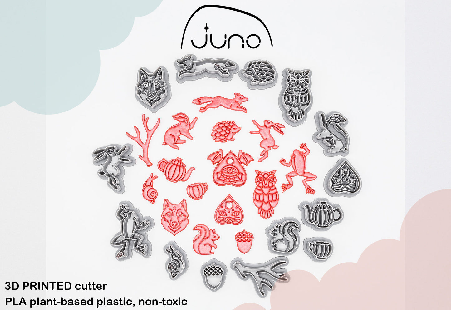 Gothic Book Case, Library Set Polymer Clay, Cookie Cutter