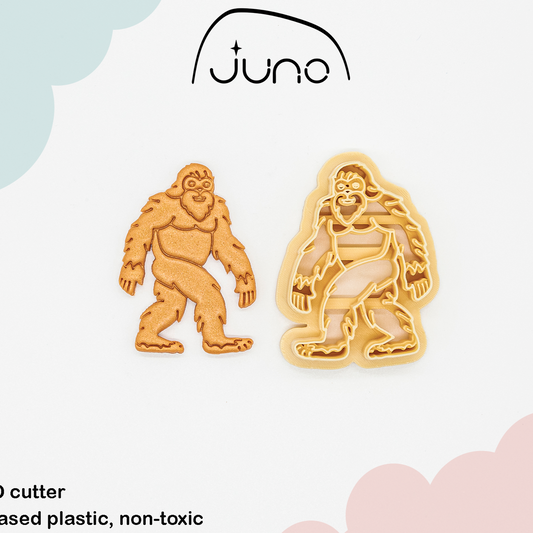 Bigfoot, Yeti Tattoo Printed Clay, Polymer Clay, Cookie Cutter