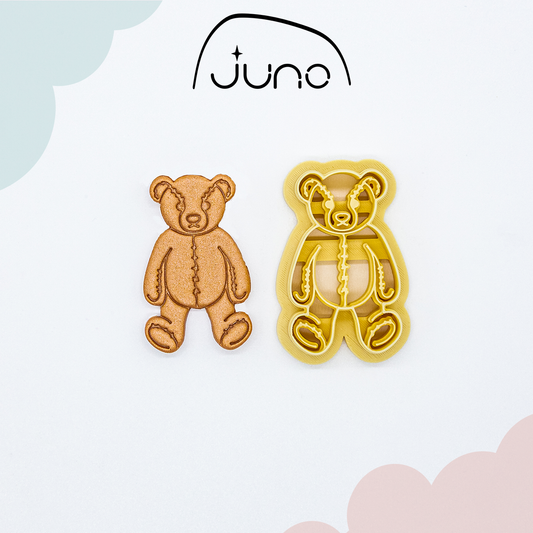 Dark Teddy, Printed Clay, Polymer Clay, Cookie Cutter