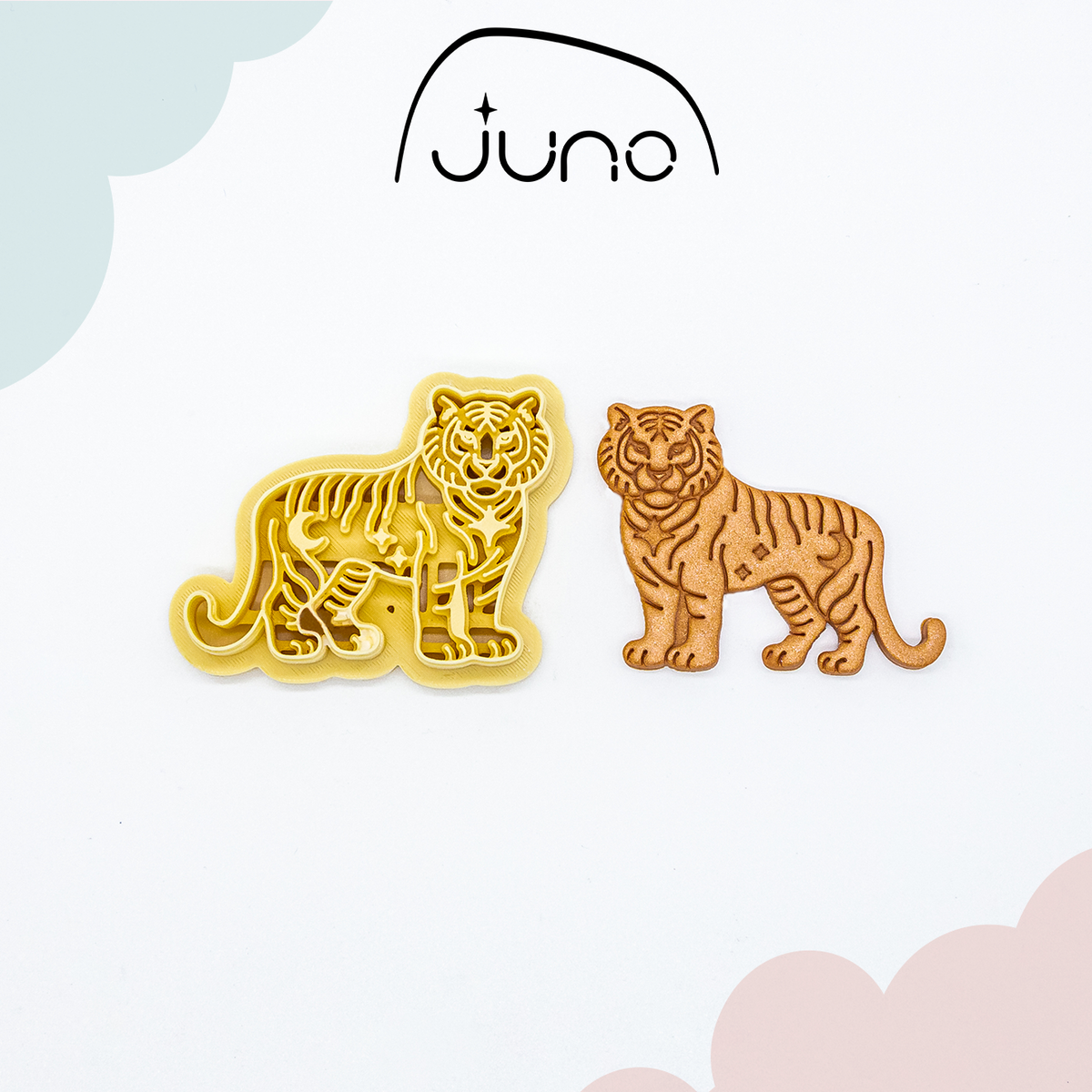 Tiger, Chinese Calendar, Printed Clay, Polymer Clay, Cookie Cutter
