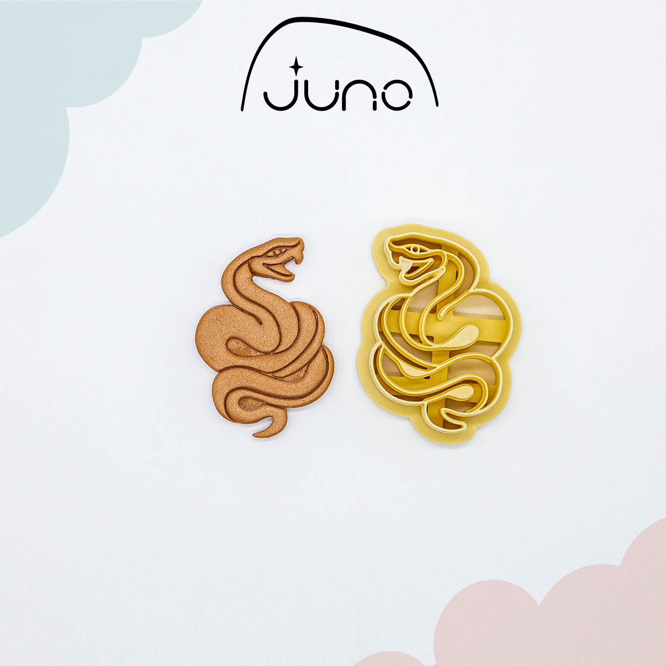 Snake, Chinese Calendar, Printed Clay, Polymer Clay, Cookie Cutter