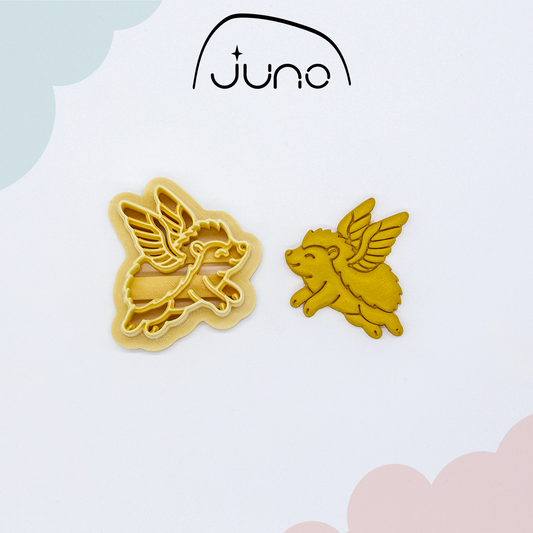 JunoVelle Fairy Hedgehog Printed Clay, Polymer Clay, Cookie Cutter