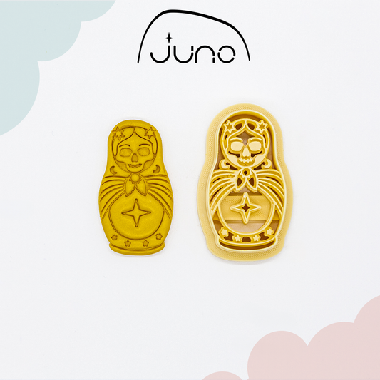 Matryoshka, Skull Printed Clay, Polymer Clay, Cookie Cutter