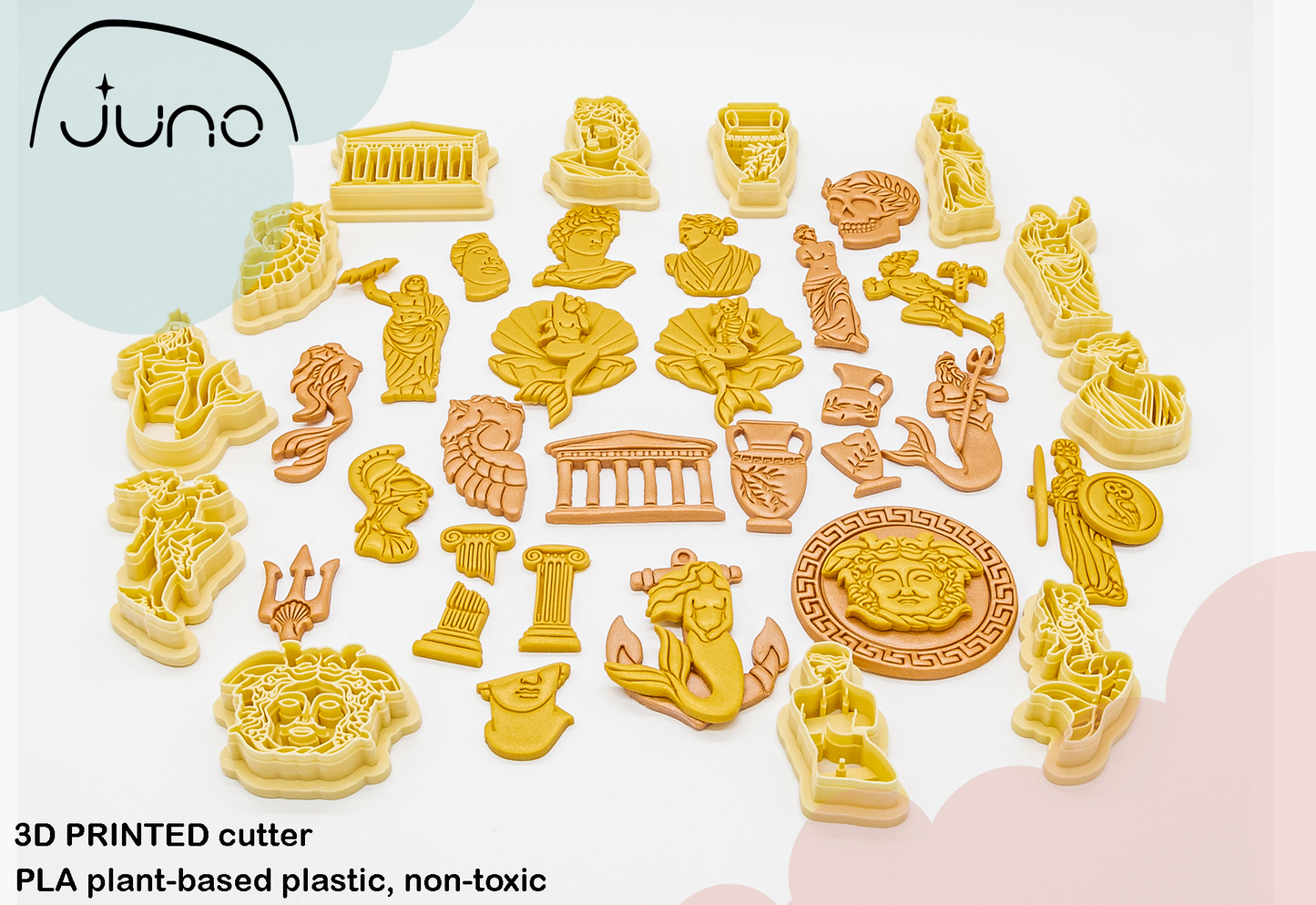 Parthenon, Acropolis, Ancient Greece, Greek Mythology Printed Clay, Polymer Clay, Cookie Cutter (Copy)