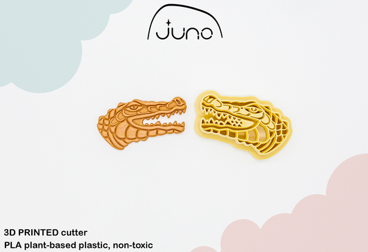 Crocodile, Alligator, Gator Traditional tattoo Printed Clay, Polymer Clay, Cookie Cutter