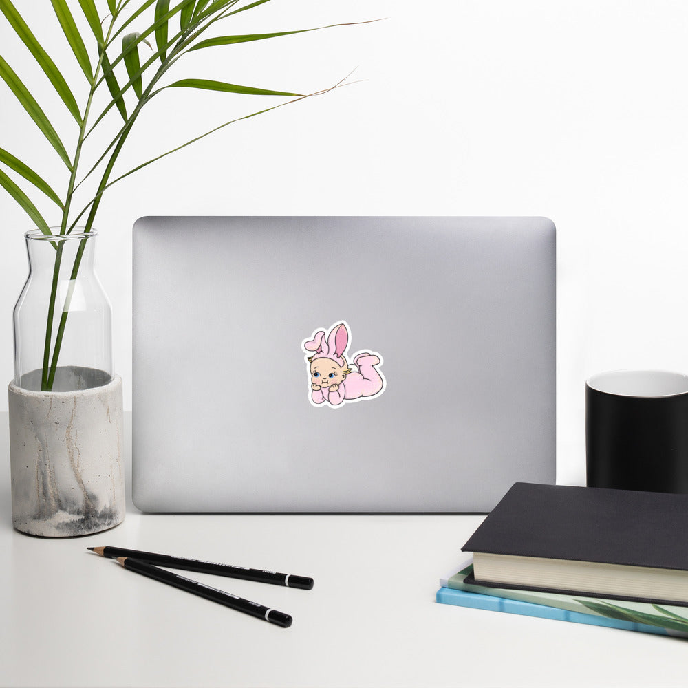 Bubble-free stickers | Vintage Doll Cute Bunny