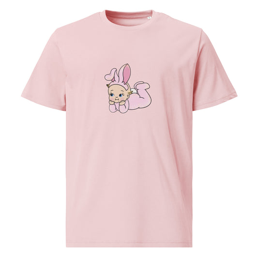 Unisex organic cotton t-shirt | Vintage Doll Cute Bunny