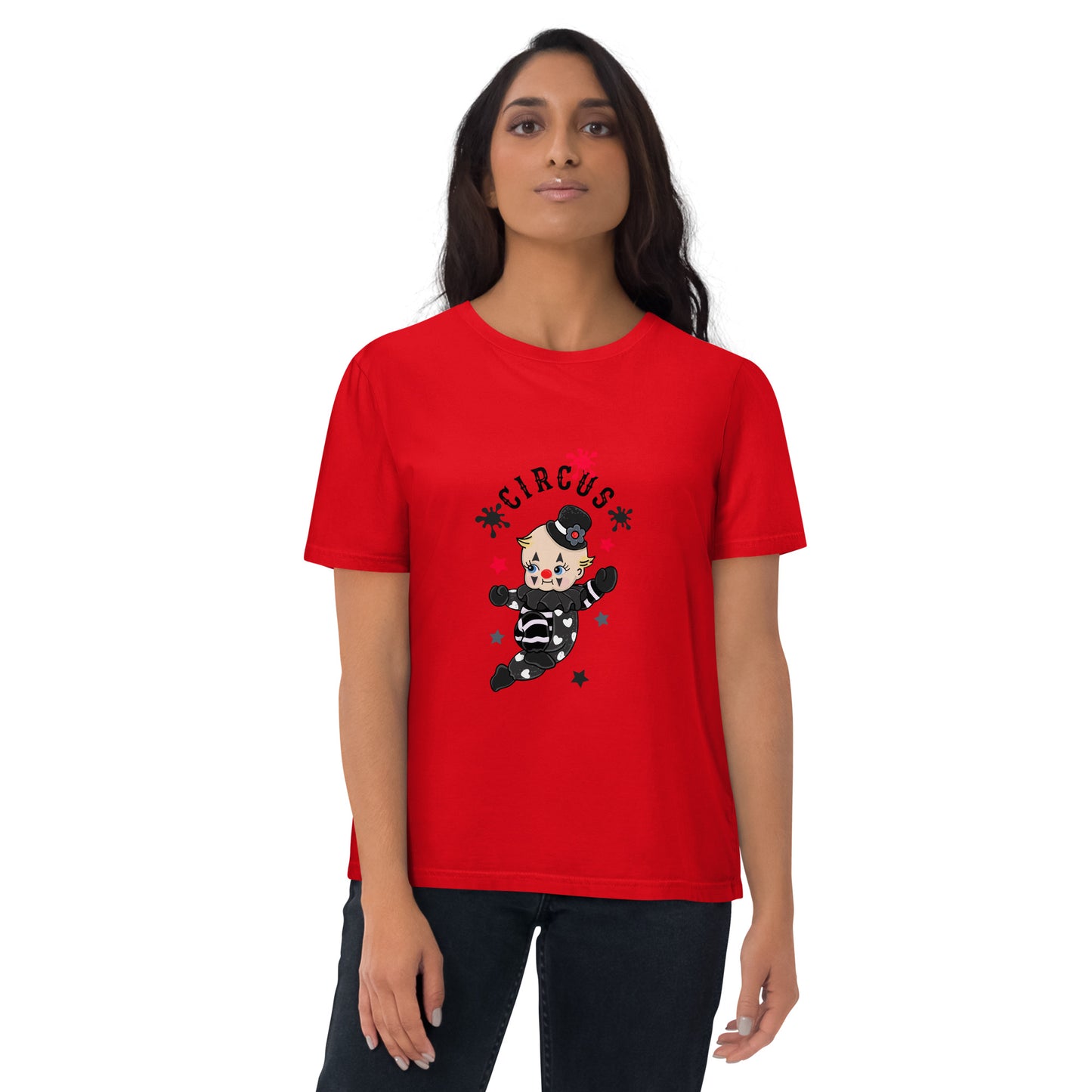 Unisex organic cotton t-shirt | Life is a Circus | Vintage Doll Dark Clown