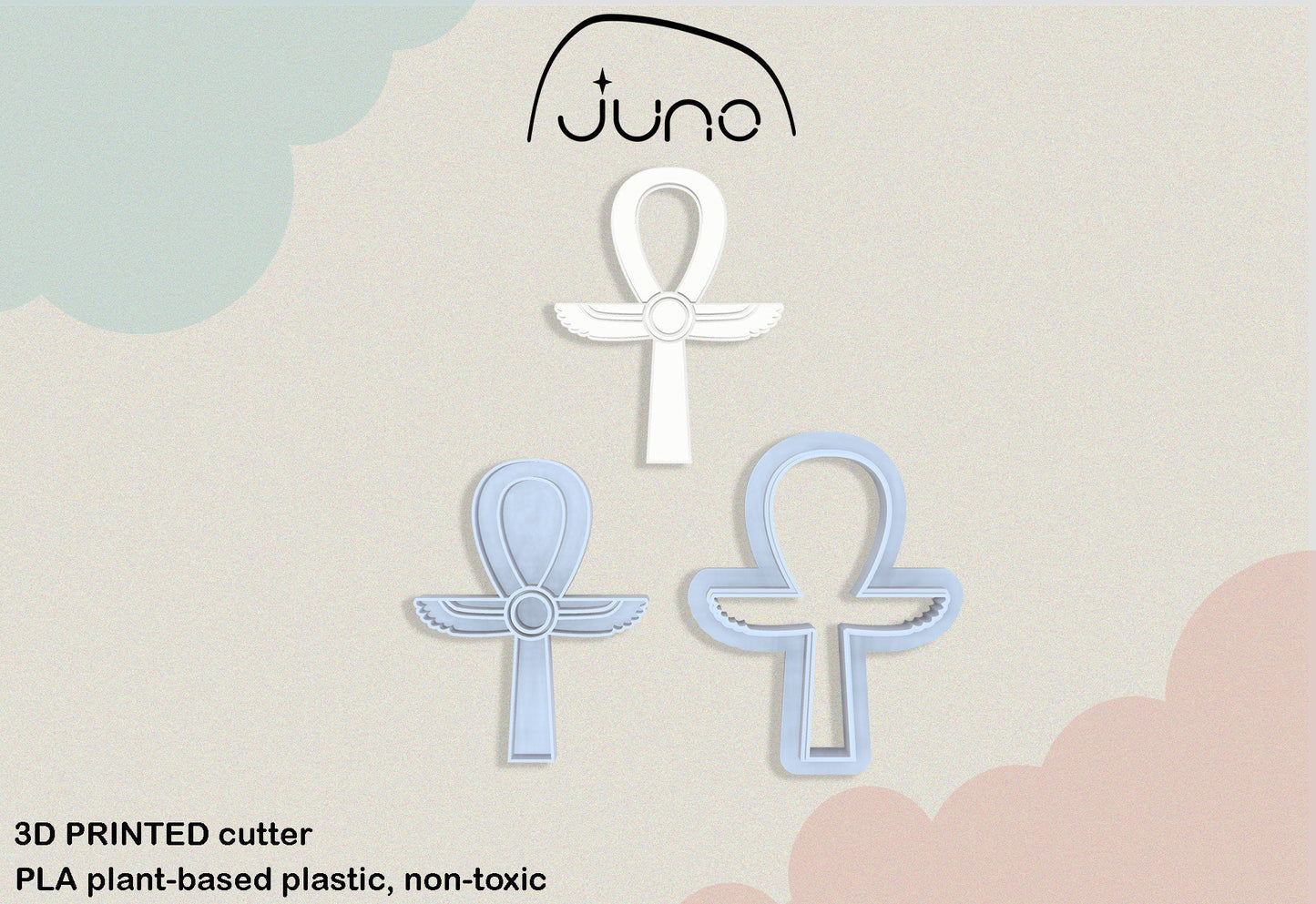 The Ankh cutter & Marker Set Printed Clay, Polymer Clay, Cookie Cutter