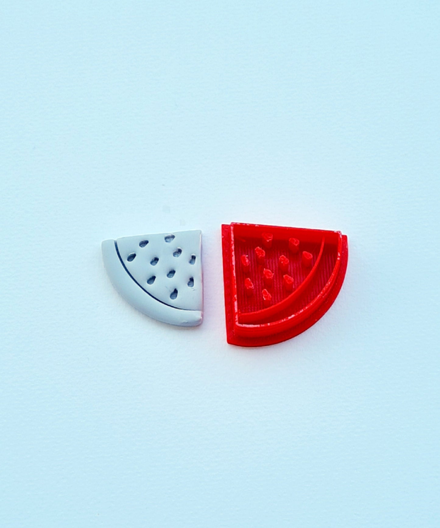 Watermelon Printed Clay, Polymer Clay, Cookie Cutter