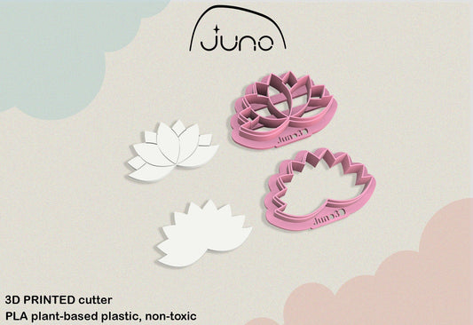 Lotus, Meditation, Chakra Flower Printed Clay Cutter Set, Polymer Clay, Cookie Cutter