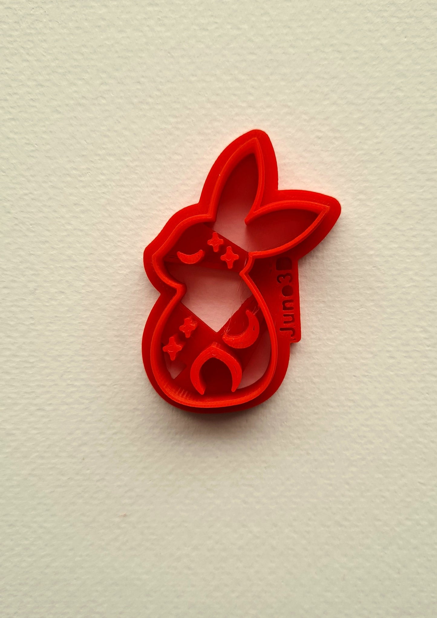Celestial Bunny Shape Printed Clay, Polymer Clay, Cookie Cutter