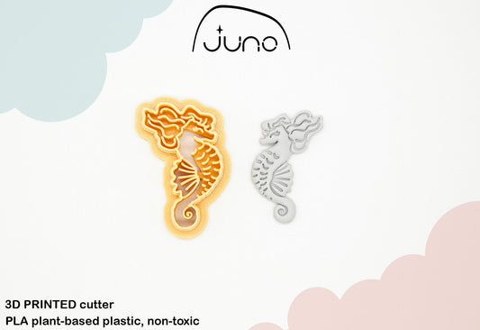 Fun Seahorse Printed Clay, Polymer Clay, Cookie Cutter