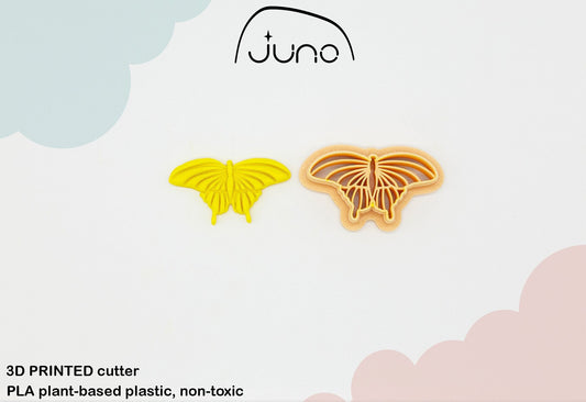 Beautiful Moth, Butterfly Printed Clay, Polymer Clay, Cookie Cutter