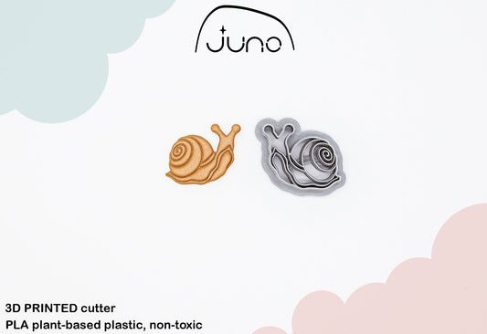 Cute Snail Printed Clay, Polymer Clay, Cookie Cutter