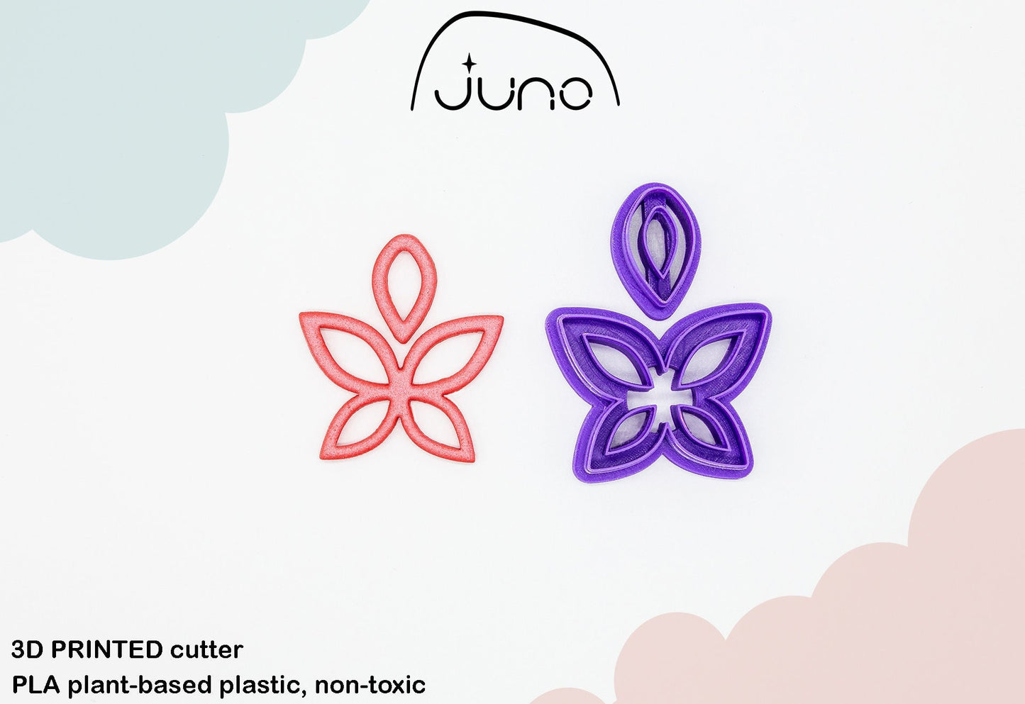 Cutout Butterfly Set, Printed Clay, Polymer Clay, Cookie Cutter